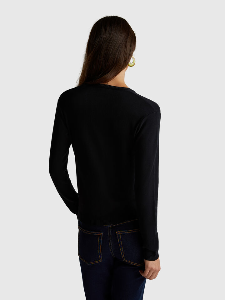 V NECK SWEATER L/S Women image number 2